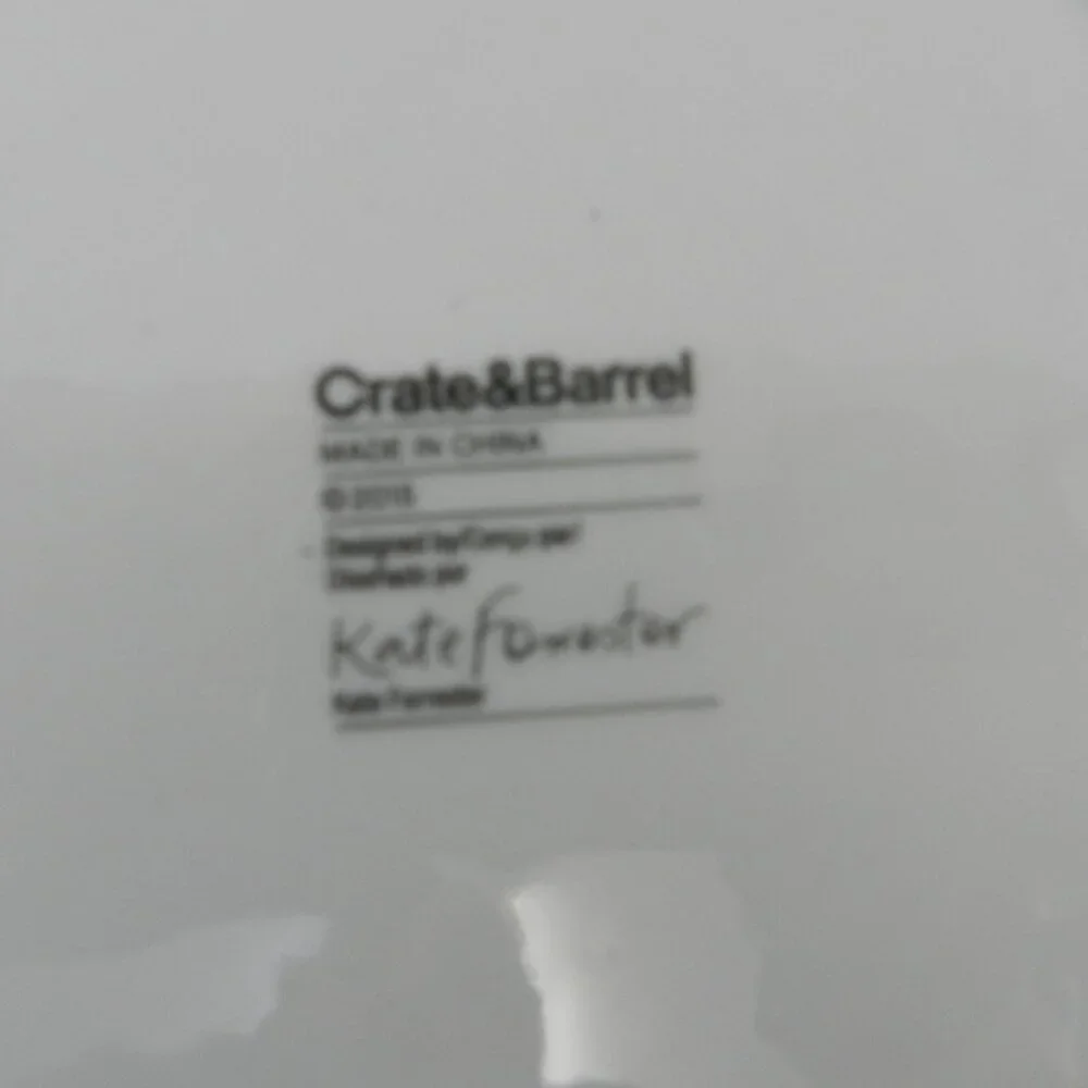 Kate Forrester for Crate & Barrel Christmas Nordic Snowflake Plate 8